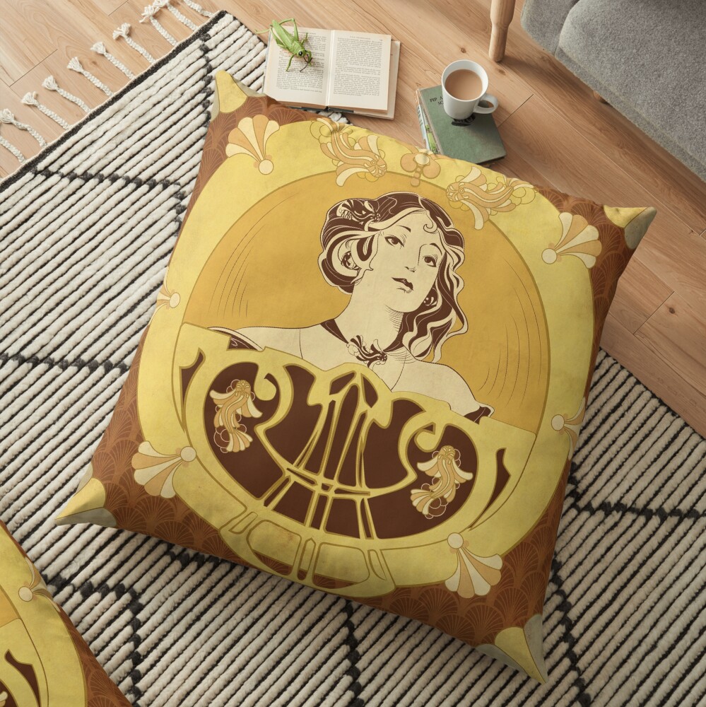 Coussin de sol « Parure Poisson brun»