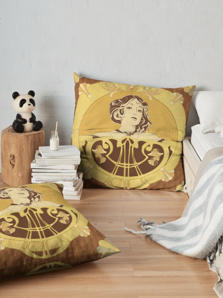 Coussin de sol ''Parure Poisson brun' : autre vue
