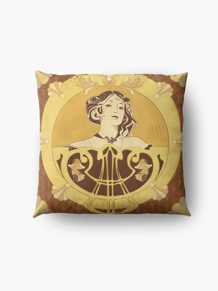Coussin de sol ''Parure Poisson brun' : autre vue