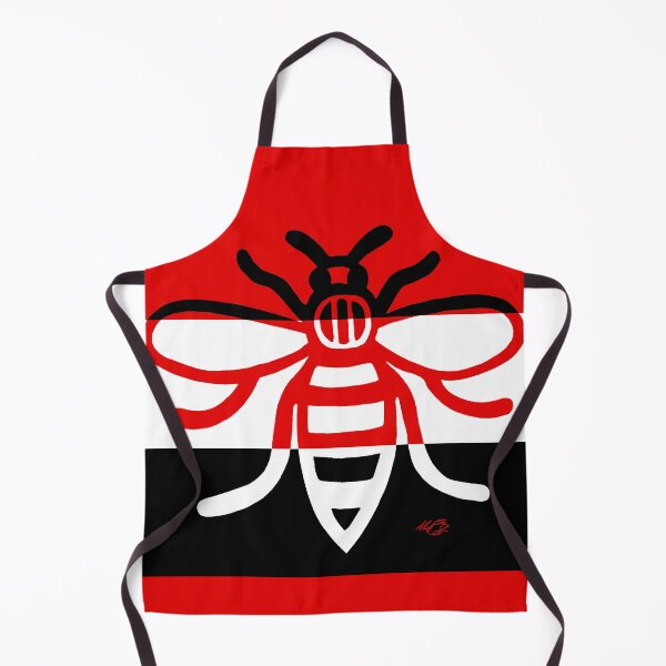 Item preview, Manchester Worker Bee Red White Black Stripes 1 2020 designed and sold by MarkEdz.