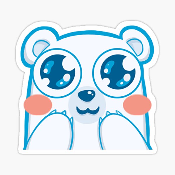 Cute Blushing Polarbear  Sticker