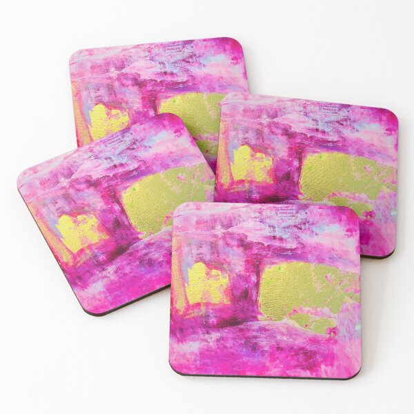 Item preview, Abstract Art ,painting with gold leaf designed and sold by Fiveladiesart.