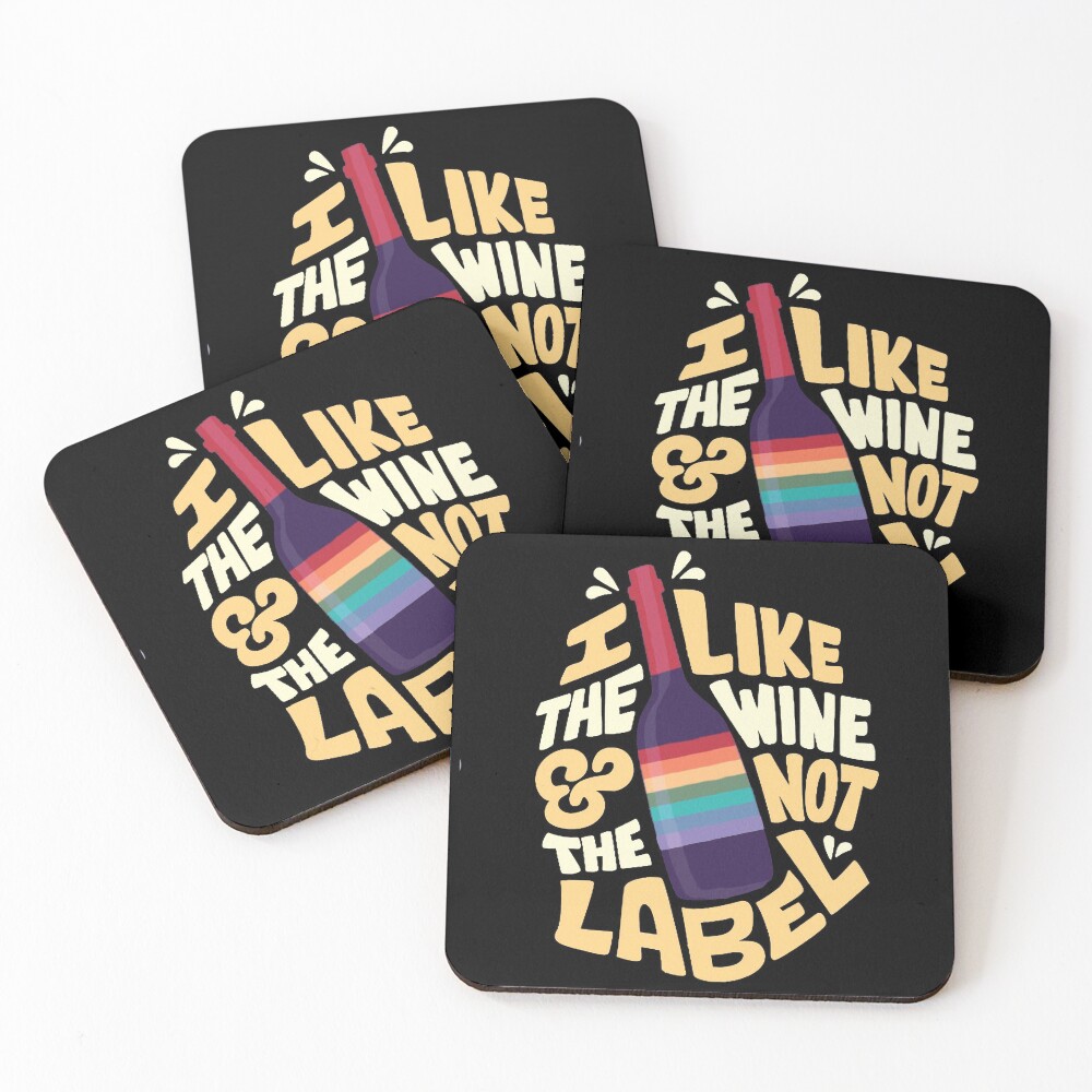 I like the wine and not the label - Schitt's Creek Coasters (Set of 4)