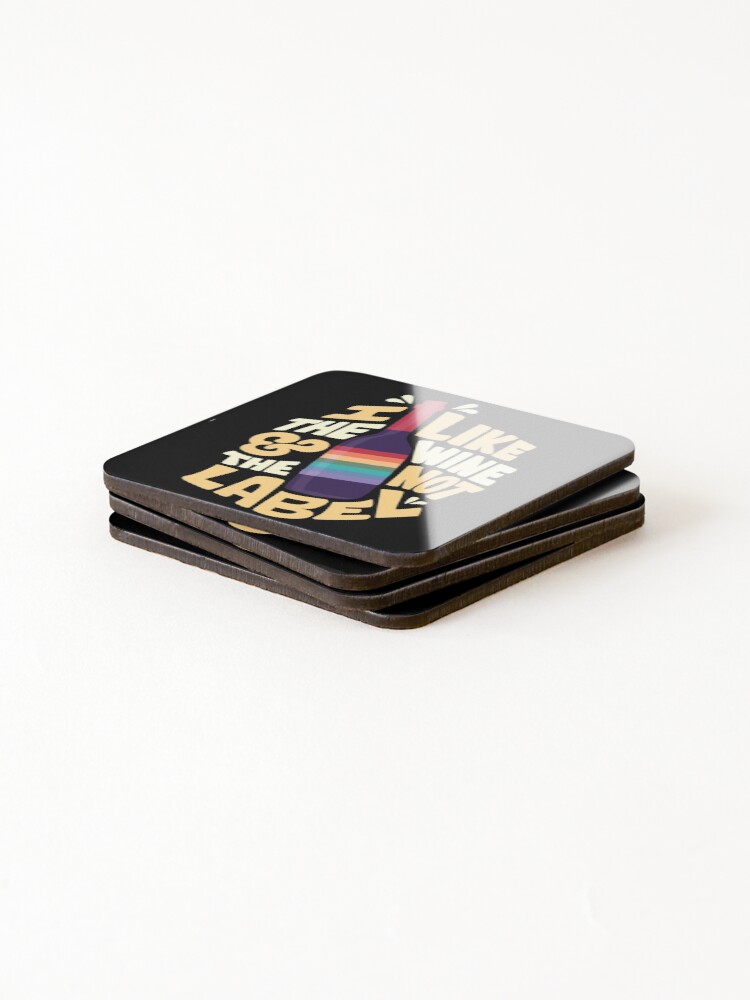 Alternate view of I like the wine and not the label - Schitt's Creek Coasters (Set of 4)