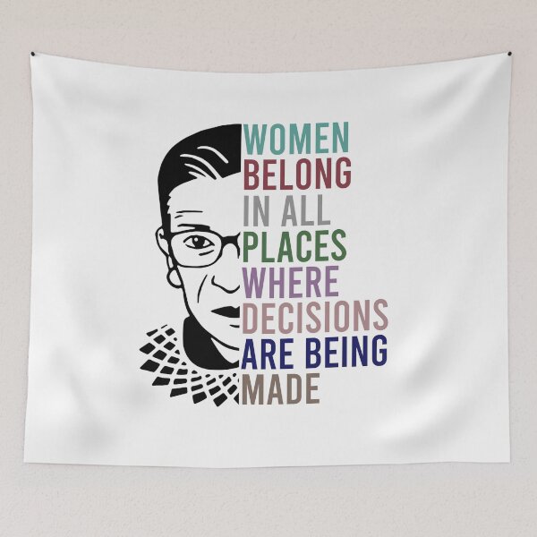 Item preview, Women belong in all places where decisions are made RBG Retro designed and sold by REApparelCo.