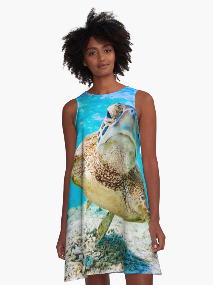 Turtle clearance print dress