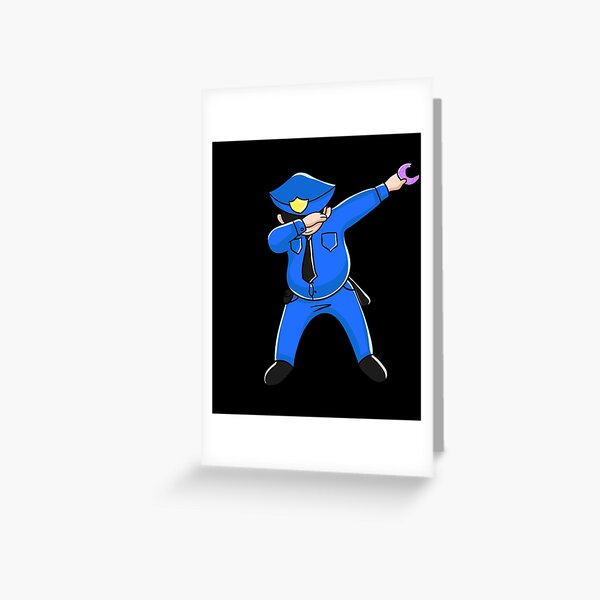 Dabbing Police Officer Policeman Sheriff Law Enforcement Deputy Sheriff Dab Greeting Card