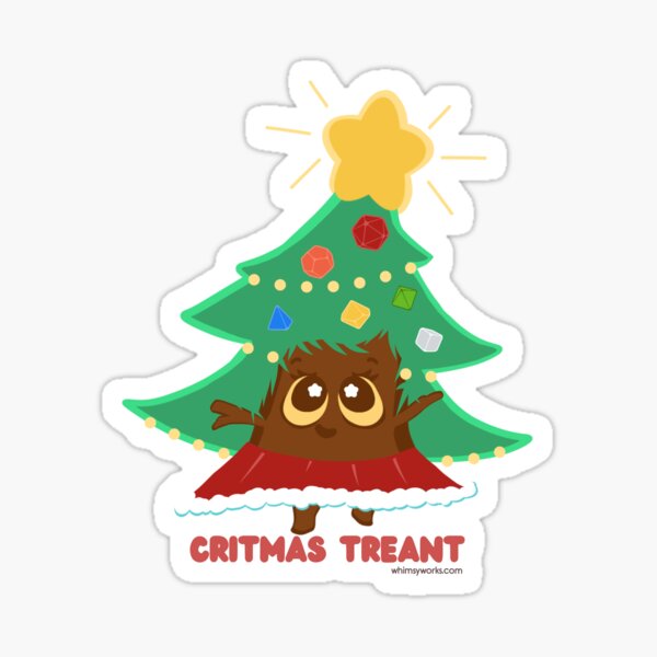 Oh, Critmas Treant // D20 Sticker