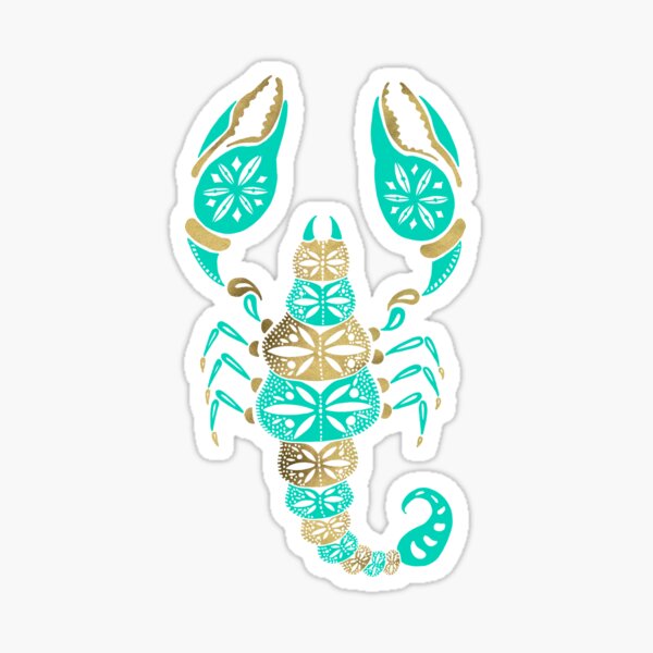 Item preview, Scorpion – Turquoise & Gold designed and sold by Cat Coquillette.