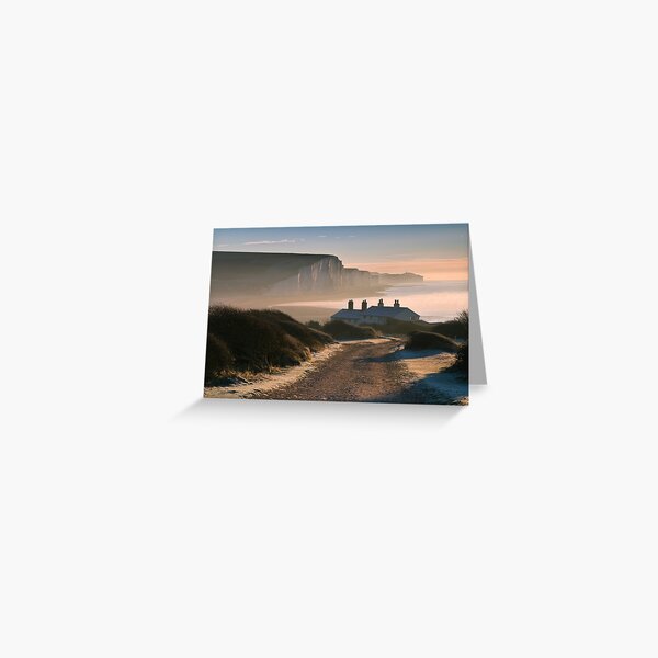 Sussex coast guard cottages Greeting Card