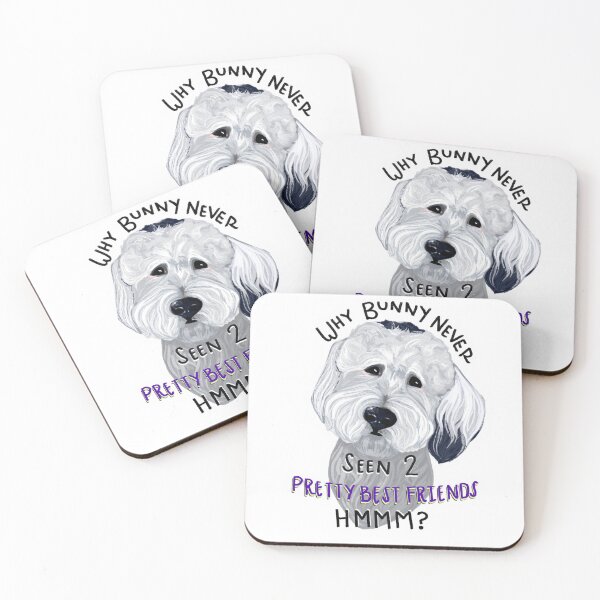 Item preview, Two Pretty Best Friends Bunny Dog Sticker designed and sold by oh-hey-its-liv.