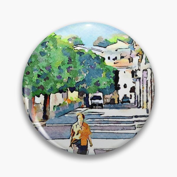 Item preview, Borrello: woman walks on the road designed and sold by Giuseppe Cocco.