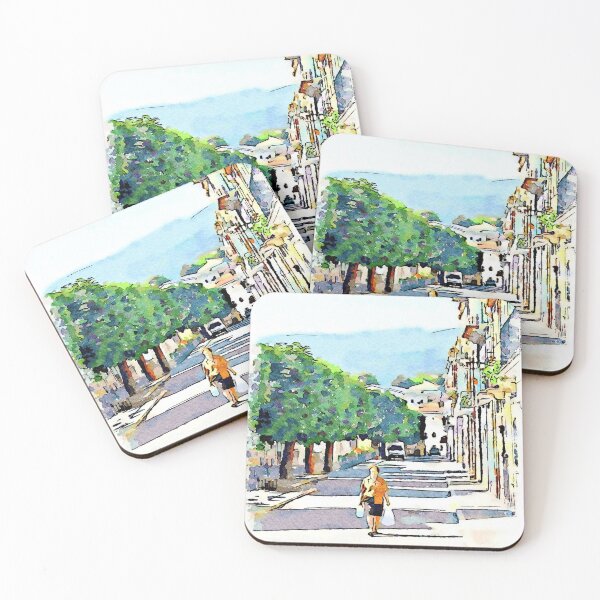 Item preview, Borrello: woman walks on the road designed and sold by Giuseppe Cocco.