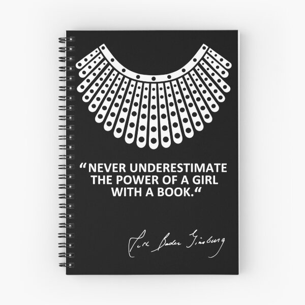 Item preview, Never underestimate the power of a girl with a book - RBG designed and sold by REApparelCo.