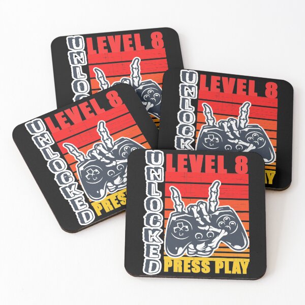 Item preview, level 8 unlocked 8th birthday gamer gift designed and sold by GoodyLeo.