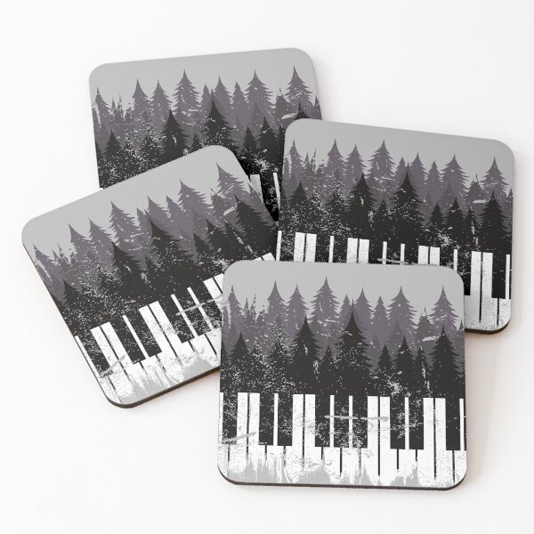 Artikelvorschau, Piano Forest Skyline für Klavierspieler und Klavierlehrer entworfen und verkauft von TheArtOfCMYK.