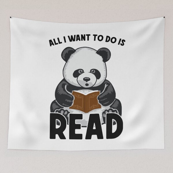 Item preview, All I Want To Do Is Read Cute Panda Bear Book designed and sold by GrandeDuc.