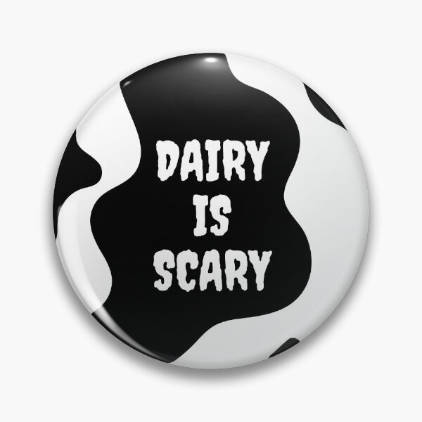 Item preview, Dairy is Scary | Cow Pattern Print | Animal Rights & Vegan designed and sold by EarlessPierre.