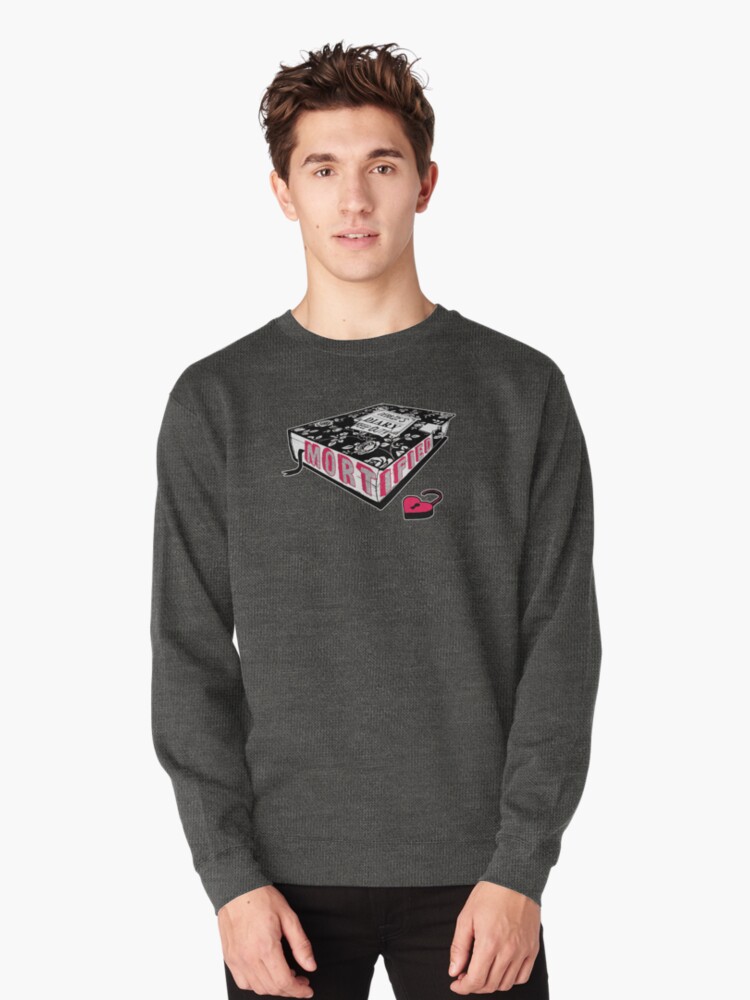 Thumbnail 1 of 5, Pullover Sweatshirt, Mortified (Red Text) designed and sold by mortifiedshow.