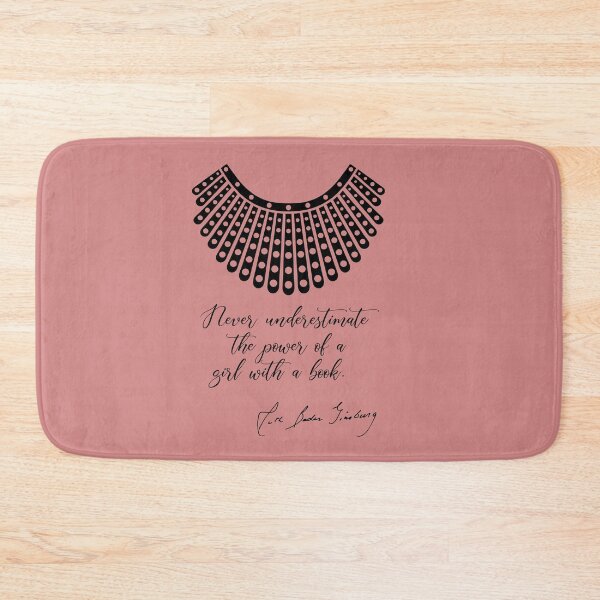 Item preview, Never underestimate the power of a girl with a book - RBG (Pink) designed and sold by REApparelCo.