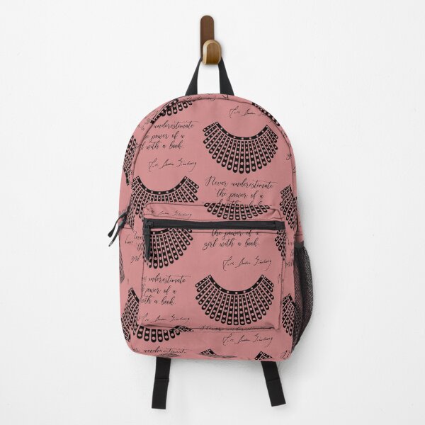 Item preview, Never underestimate the power of a girl with a book - RBG (Pink) designed and sold by REApparelCo.