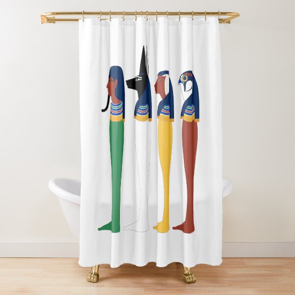 ancient-egypt-four - the pharaoh who found the sphinx Shower Curtain
