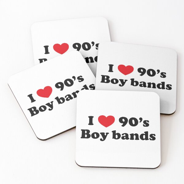 Item preview, I love 90's Boy bands black red designed and sold by Bertie-Bu.
