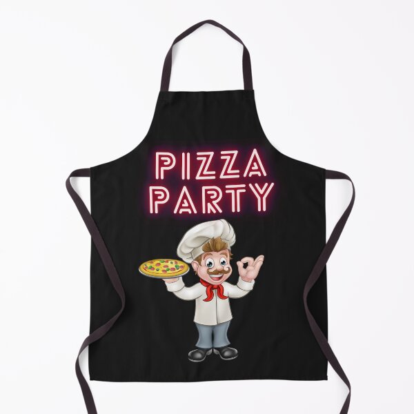 Item preview, Let's Have A Pizza Party Graphic Text Design Apron  designed and sold by delohill.