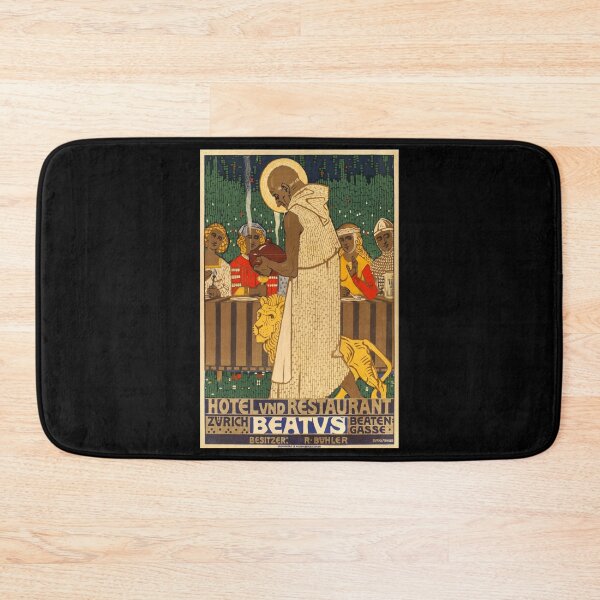 Item preview, retro hotel und restaurant beatus zurich designed and sold by CorasPosters.