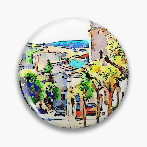 Item preview, Borrello: foreshortening with bell tower designed and sold by Giuseppe Cocco.