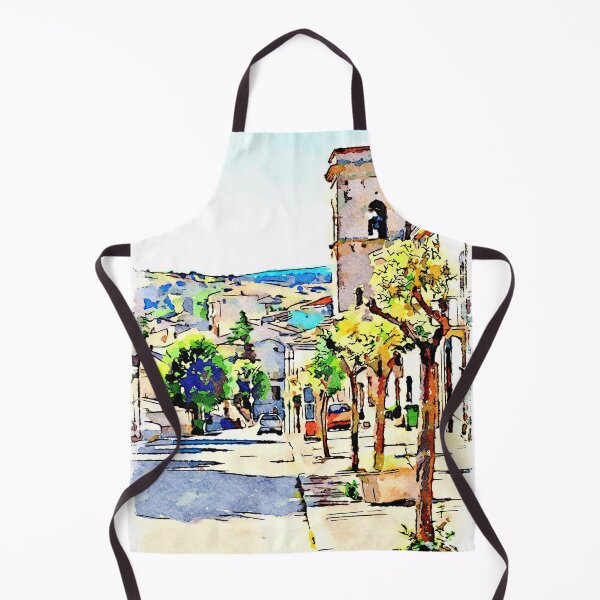 Item preview, Borrello: foreshortening with bell tower designed and sold by Giuseppe Cocco.