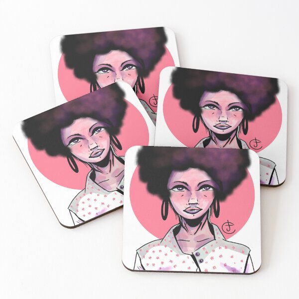 Artikelvorschau, Mitternachtsstimmung - Black Lives Matter Sticker (Schwarze Frau in der Pop-Art der 60er Jahre) entworfen und verkauft von artcdaily.