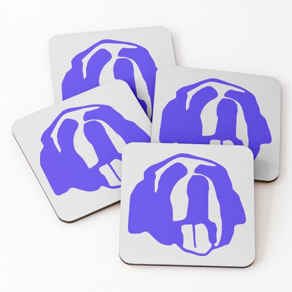 Item preview, Blue Saint Bernard or Newfoundland face silhouette - Bernese Mountain dog - St. Bernard silly dog - Newfie gift designed and sold by smooshfaceutd.