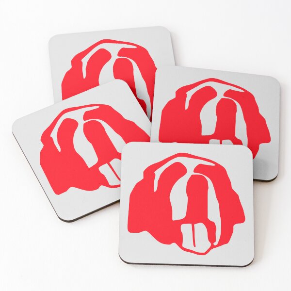 Item preview, Saint Bernard - Newfoundland face silhouette - Bernese Mountain dog - St. Bernard silly dog in red - Newfie gift designed and sold by smooshfaceutd.