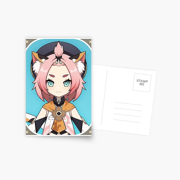 Genshin Impact Childe Tartaglia Official Card Postcard By Krimsy Redbubble