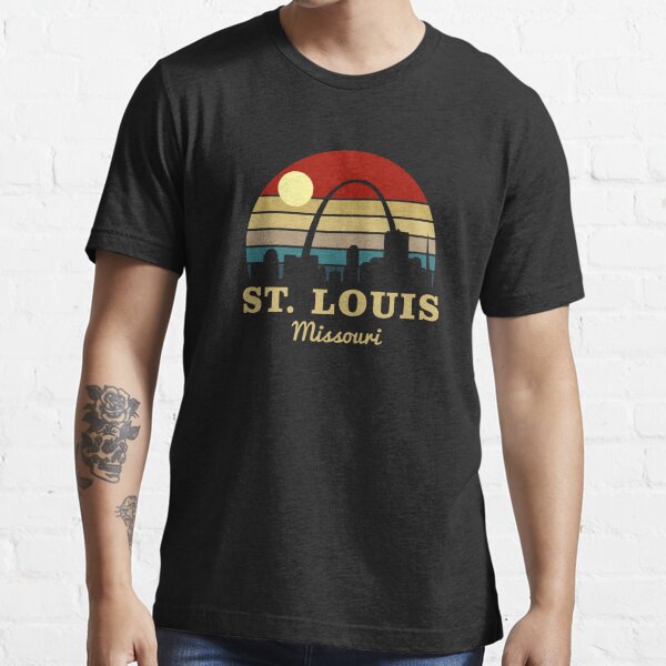 Vintage St. Louis Missouri Cityscape Retro Red Graphic T-Shirt