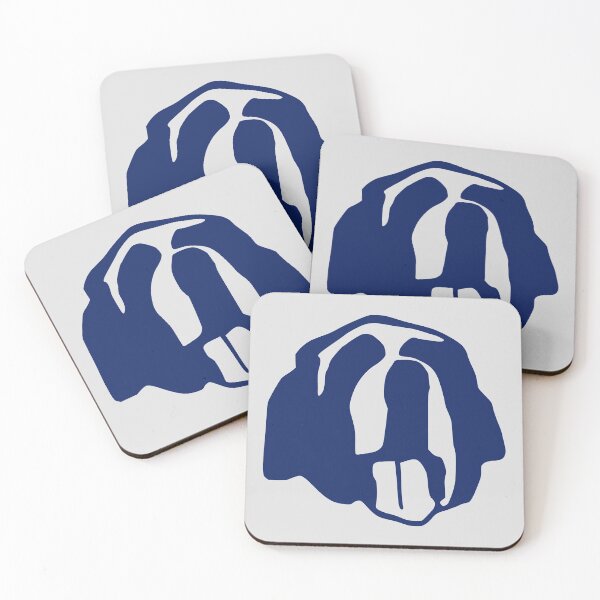 Item preview, Saint Bernard or Newfoundland face silhouette - Bernese Mountain dog - St. Bernard silly dog - Newfie gift - Navy face designed and sold by smooshfaceutd.