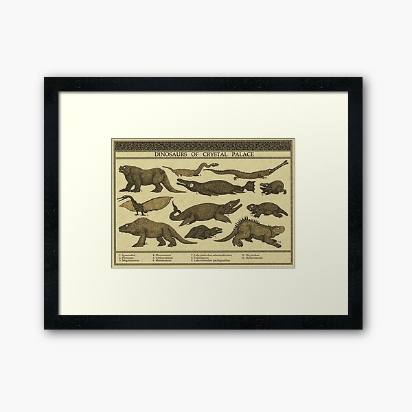 Dinosaurs of Crystal Palace Framed Art Print