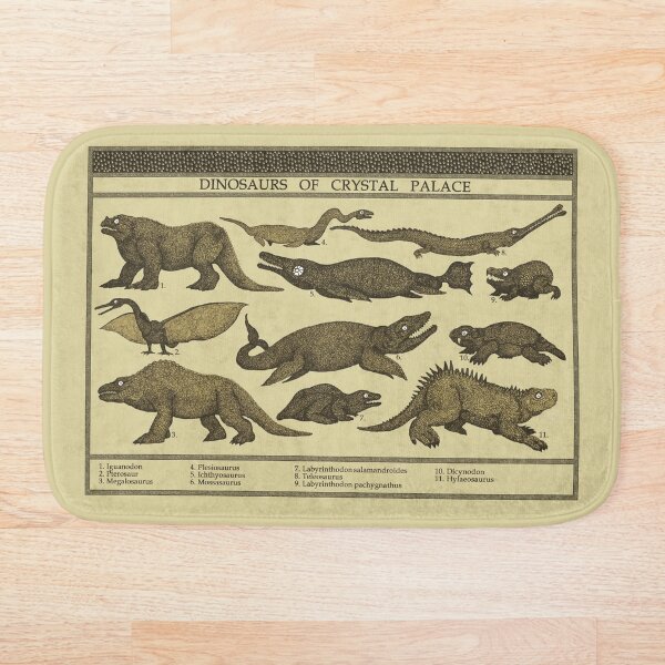 Dinosaurs of Crystal Palace Bath Mat