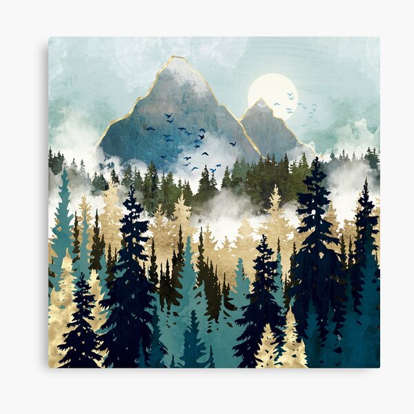 Misty Pines Canvas Print