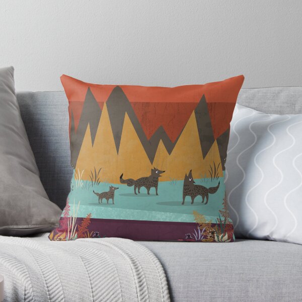 Wolves Throw Pillow