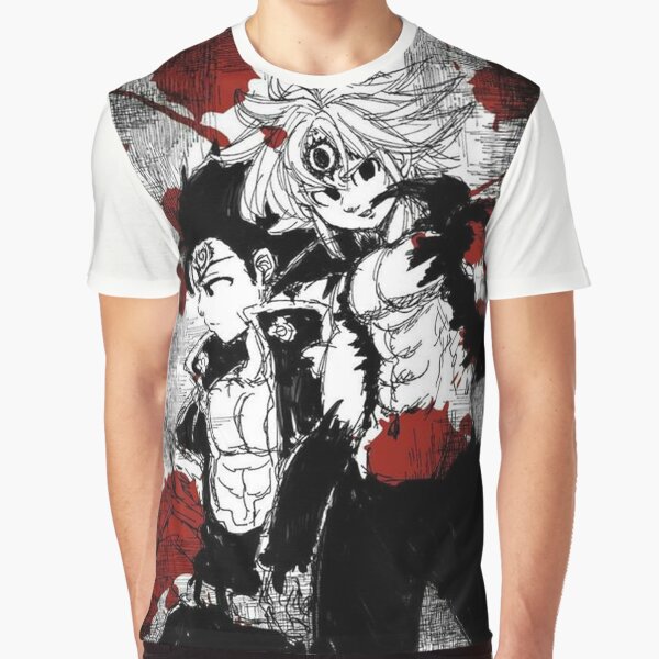 The Seven Deadly Sins Zeldris And Meliodas Teaser Art Wtih Icons T-Shirt