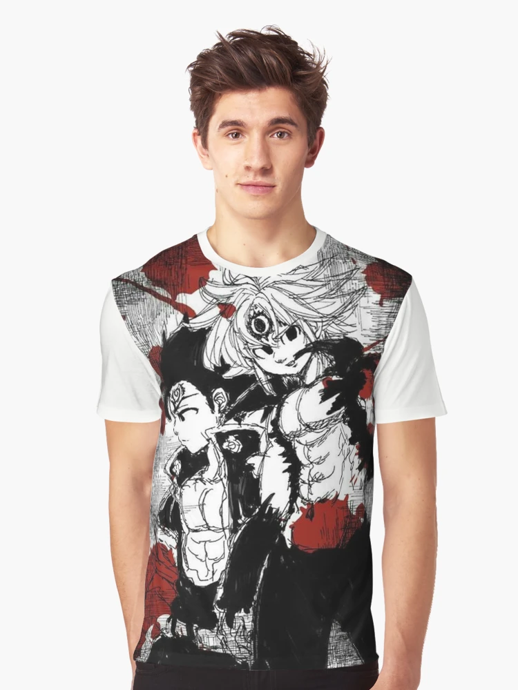 The Seven Deadly Sins Zeldris And Meliodas Teaser Art Wtih Icons T-Shirt