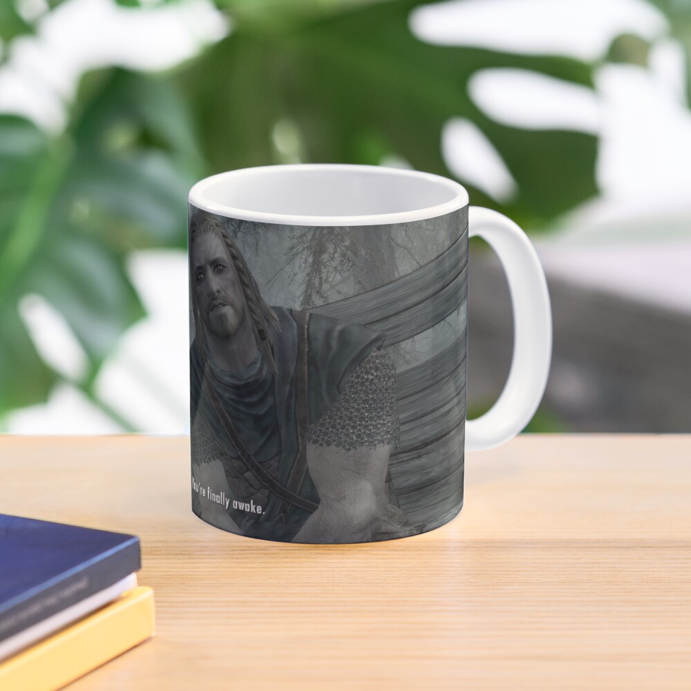 Hey You Youre Finally Awake Skyrim Meme Mug