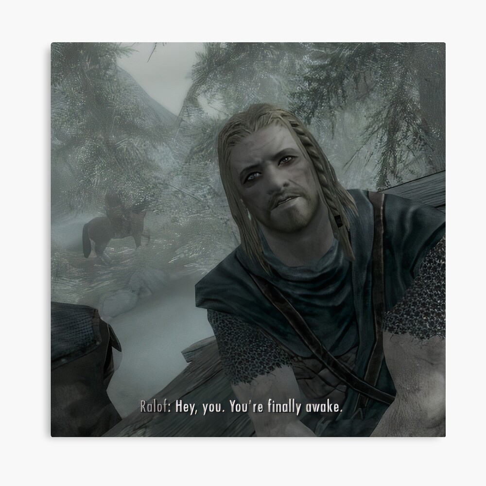 Hey You Youre Finally Awake Skyrim Meme Throw Pillow By Merch On Redbubble Hey You Youre Finally Awake Skyrim Meme Throw Pillow By Merch On Redbubble