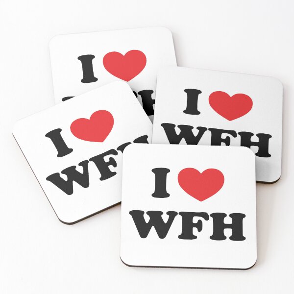 Item preview, I love WFH black and red designed and sold by Bertie-Bu.
