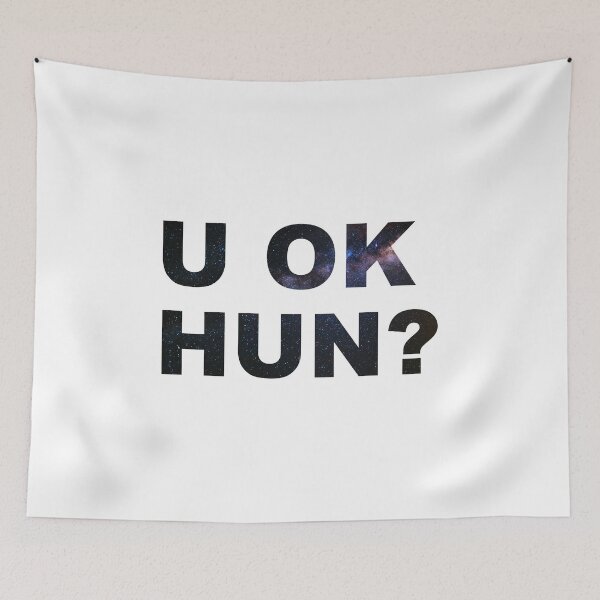 Item preview, U OKAY HUN? Space Print designed and sold by AnnieDesignCo.