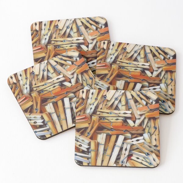 Item preview, Wooden Clothespins patten painting - Antique clothes pins designed and sold by Gordon Nelson.
