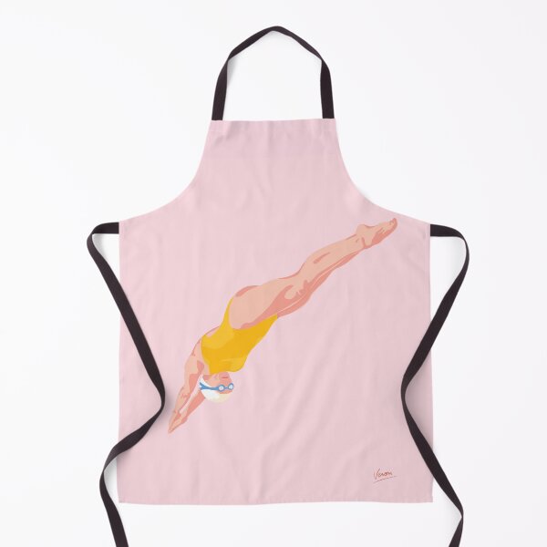 Item preview, Swimmer Diving- Pink Background designed and sold by VeronArtLab.