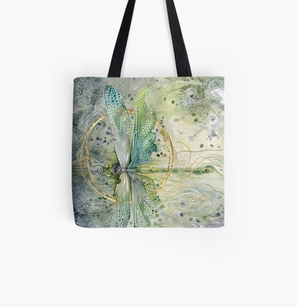 Beautiful Enchanted Dragonfly All Over Print Tote Bag